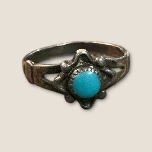 Vintage Bell Trading Sterling Silver Turquoise Ring Size 5